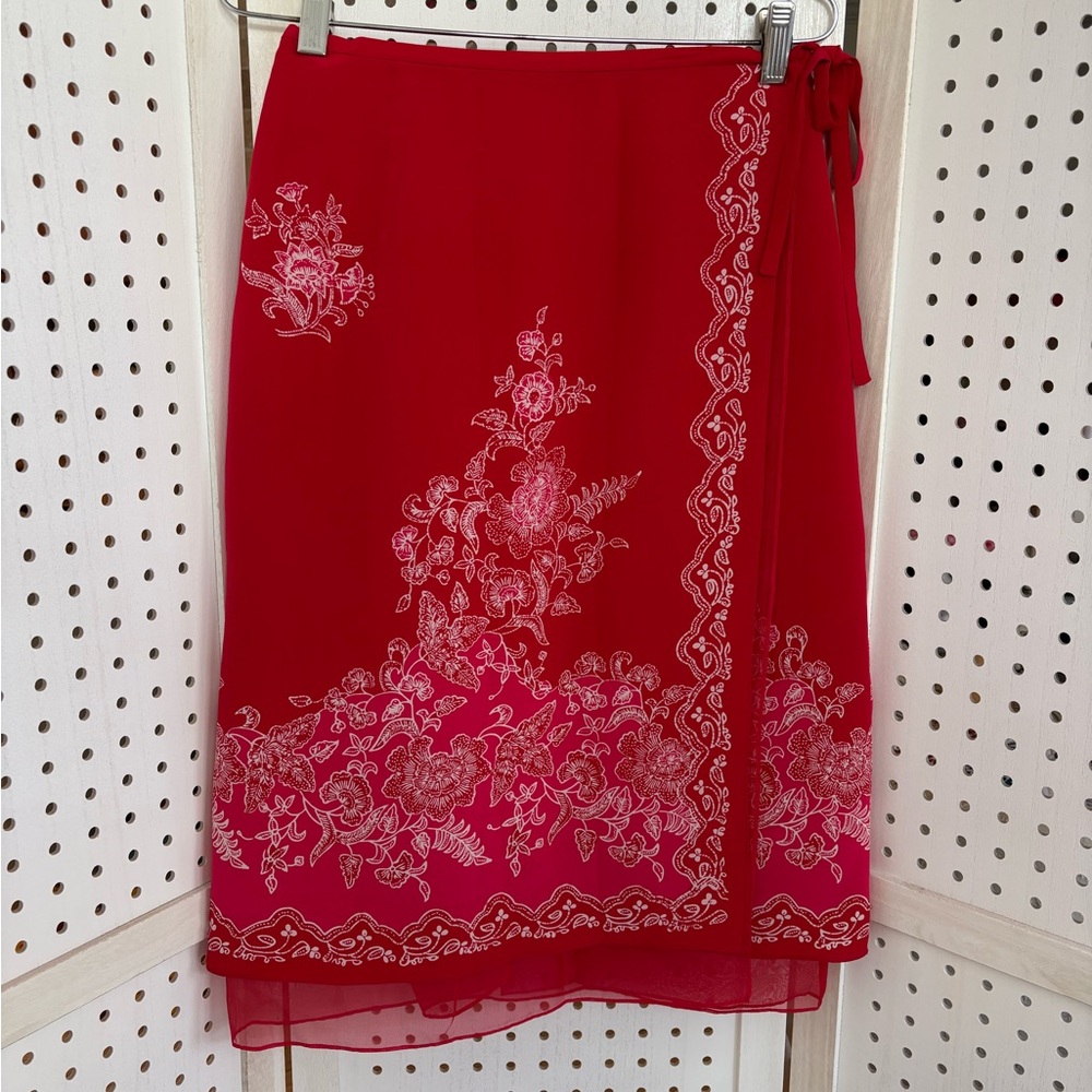 Muse Red Floral Swim Sarong